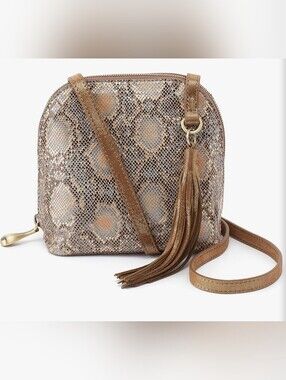 NWOT HOBO Nash Crossbody Bag Metallic Snake Print Leather